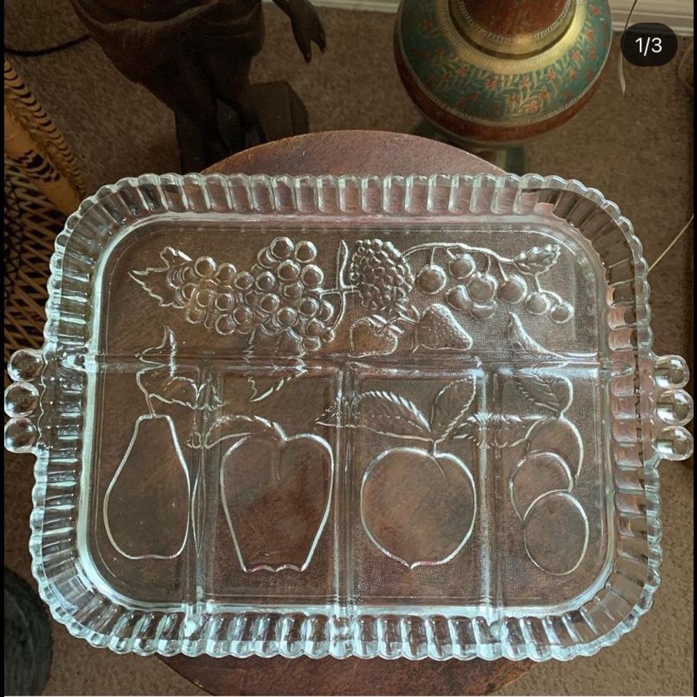 Vintage Indiana Glass Relish Tray